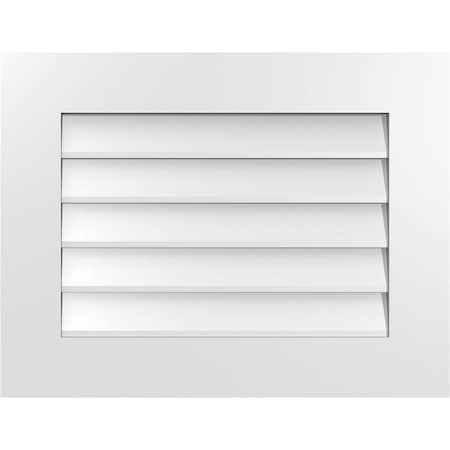 Ekena Millwork Vertical Surface Mount PVC Gable Vent: Non-Functional, w/ 3-1/2"W x 1"P Standard Frame, 26"W x 20"H GVPVE26X2001SN